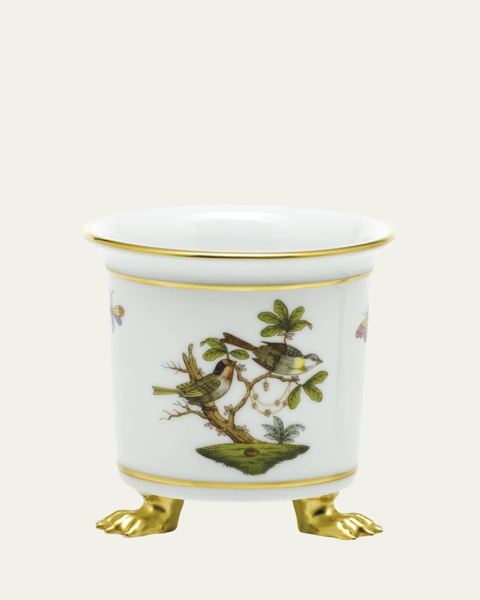 Rothschild Bird Mini Cache Pot with Feet
